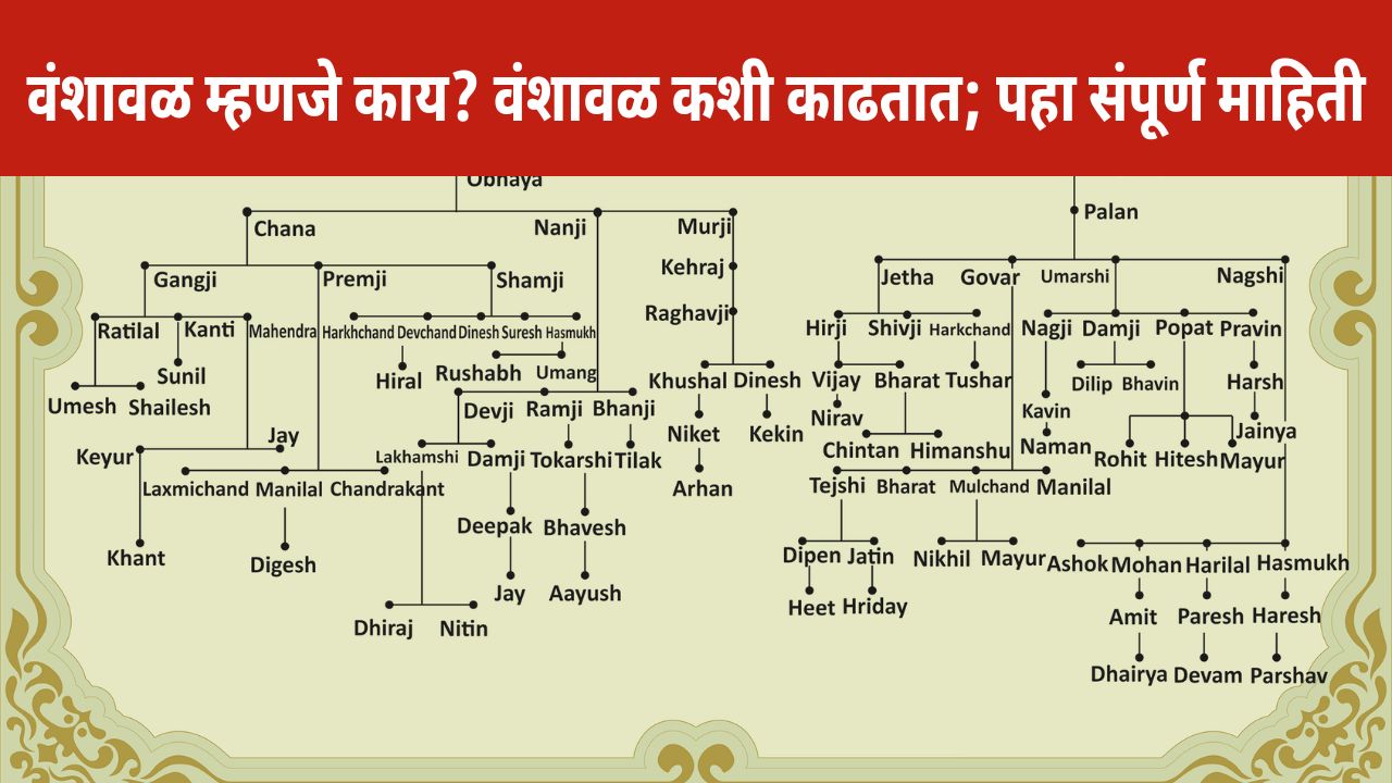 Vanshaval Kashi Kadhavi वंशावळ म्हणजे काय?वंशावळ कशी काढावी? वंशावळ कशी बनवायची ?