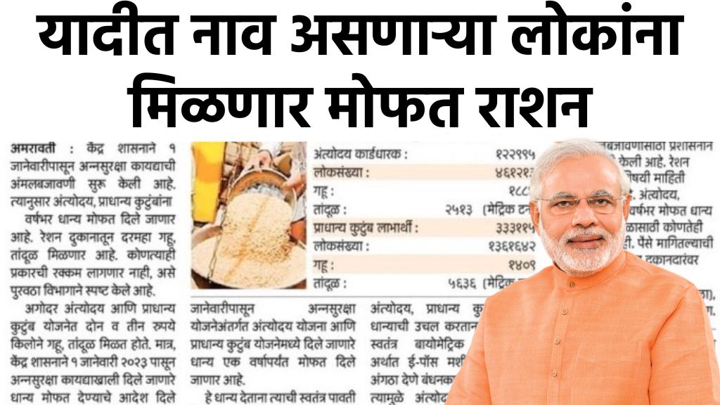 free ration lists 2025 या लोकांना आजपासुन मोफत राशन मिळणार यादी जाहीर