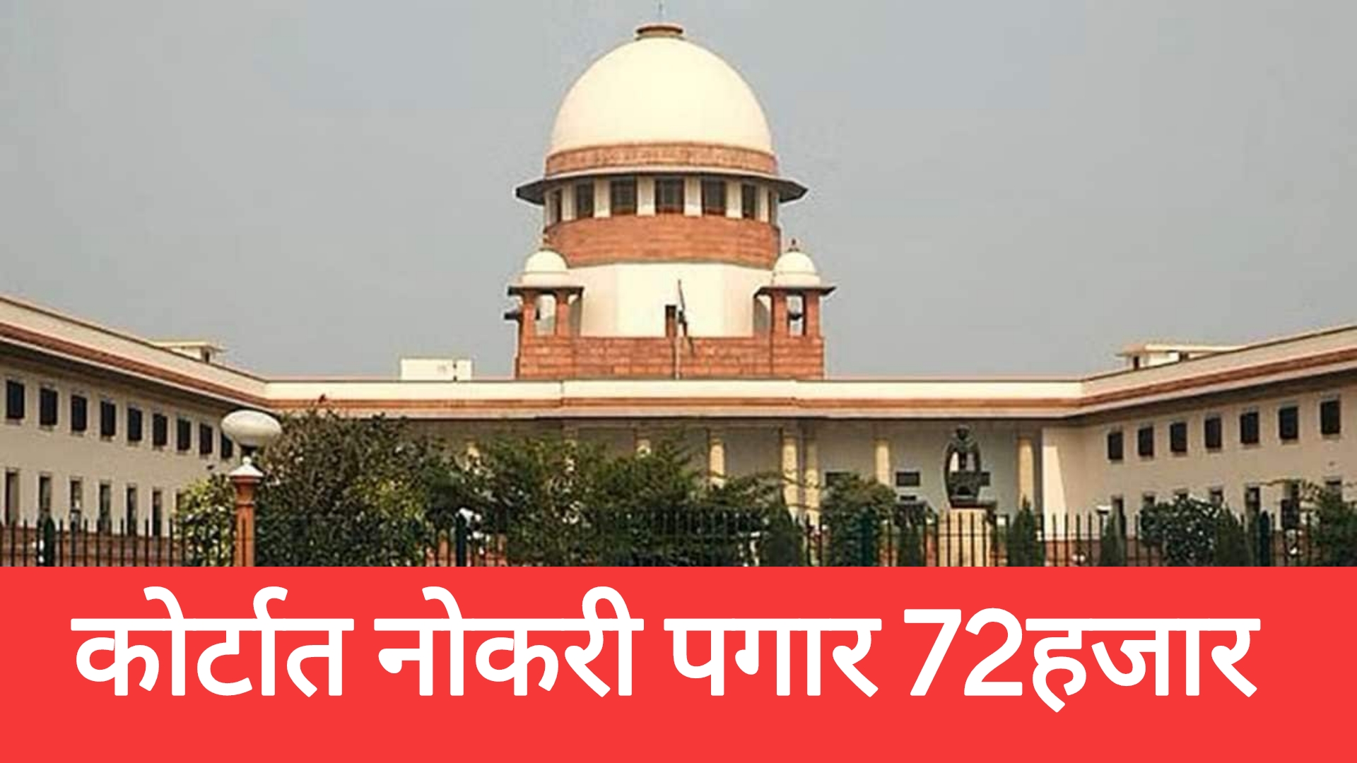 Supreme Court Recruitment 2025 कोर्टात नोकरी पगार 72हजार आतच अर्ज करा