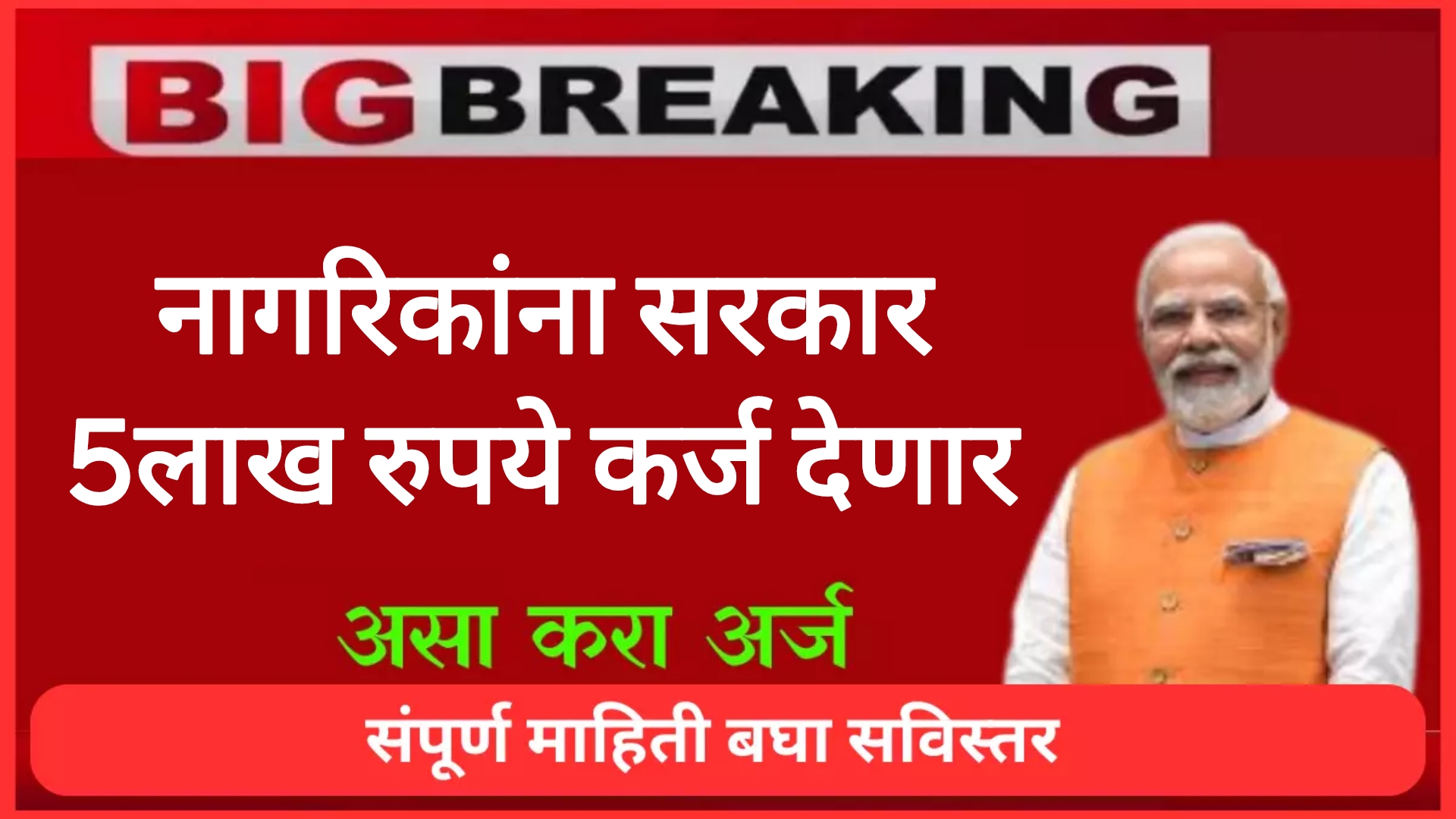Loan process today नागरिकांना सरकार पाच लाखाचे कर्ज देण्यात पहा पूर्ण प्रोसेस