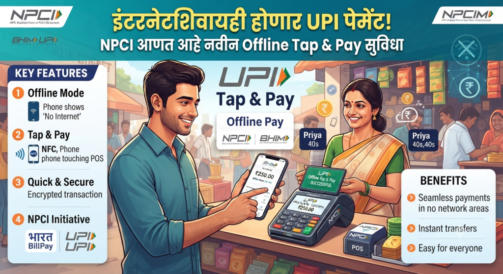 इंटरनेटशिवायही होणार UPI पेमेंट! NPCI आणत आहे नवीन Offline Tap & Pay सुविधा
