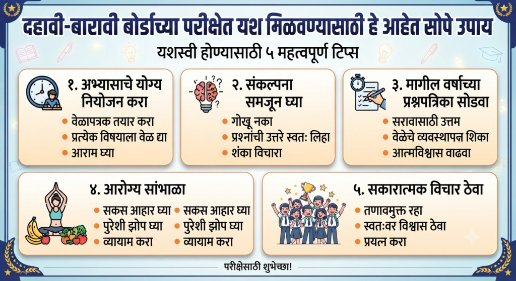 दहावी-बारावी बोर्डाच्या परीक्षेत यश मिळवण्यासाठी हे आहेत सोपे उपाय ssc hsc exam 2026