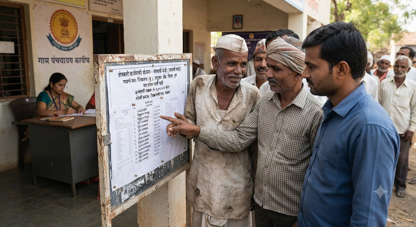 शेतकरी कर्जमाफीची लाभार्थी यादी जाहीर! कोणाला मिळणार 2 लाखांपर्यंत कर्जमाफी? संपूर्ण प्रक्रिया जाणून घ्या karjmafi 2026