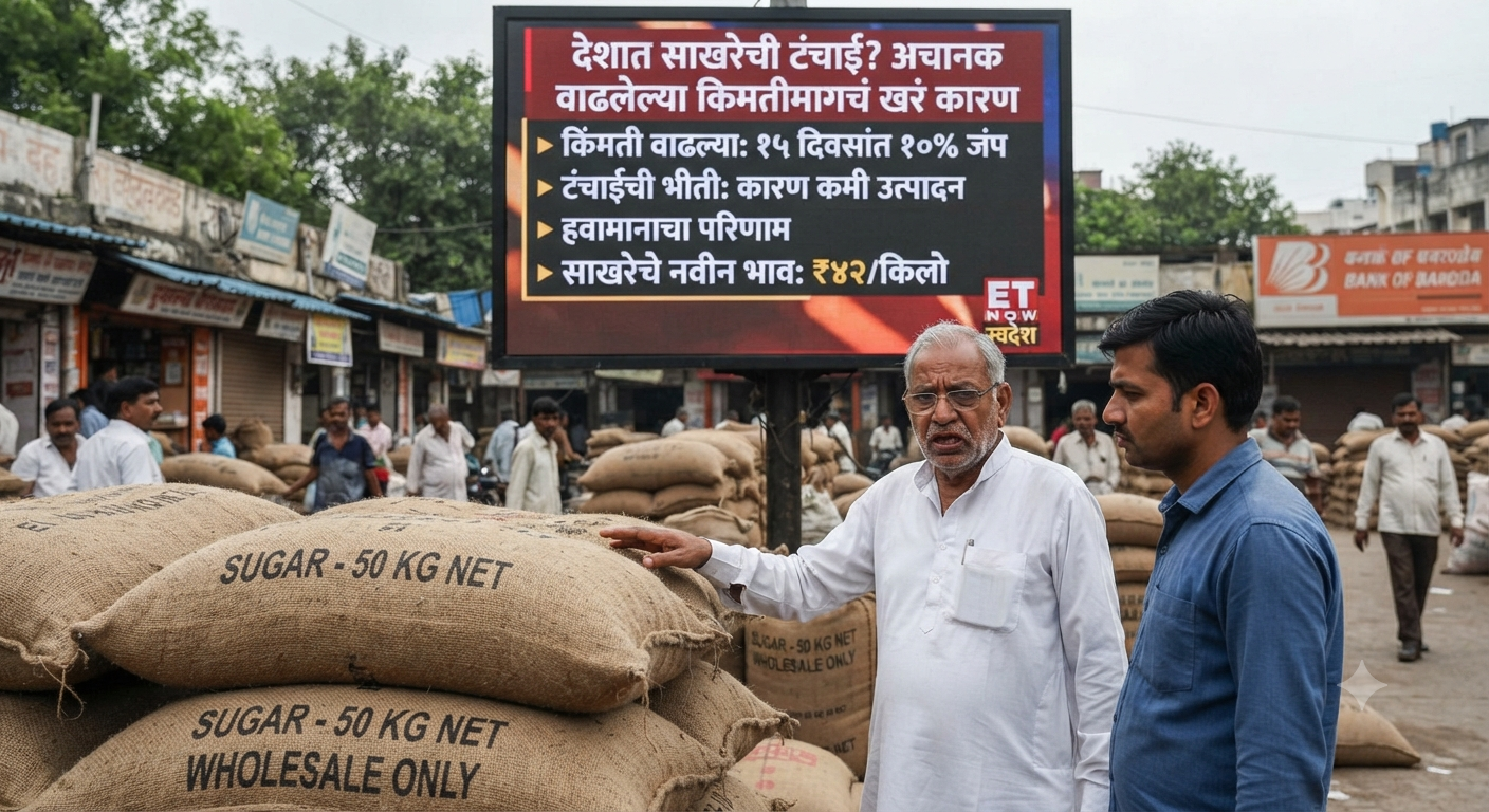 देशात साखरेची टंचाई निर्माण होणार? अचानक वाढलेल्या किमतीमागचं खरं कारण जाणून घ्या sugar rate today