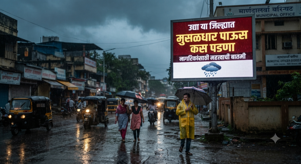 उद्या या जिल्ह्यात मुसळधार पाऊस पडणार नागरिकांसाठी महत्त्वाची बातमी rain news