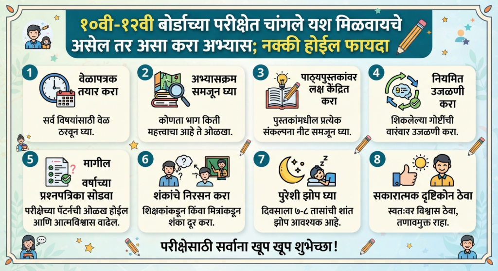 १०वी-१२वी बोर्डाच्या परीक्षेत चांगले यश मिळवायचे असेल तर असा करा अभ्यास; नक्की होईल फायदा ssc hsc exam 2027