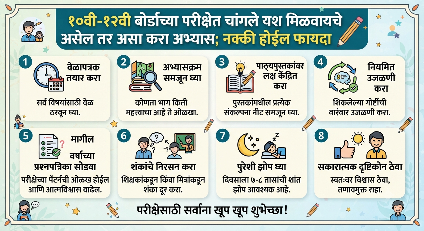१०वी-१२वी बोर्डाच्या परीक्षेत चांगले यश मिळवायचे असेल तर असा करा अभ्यास; नक्की होईल फायदा ssc hsc exam 2027