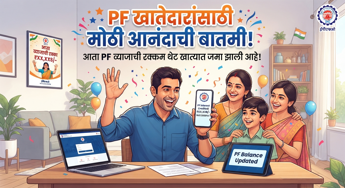 PF खातेदारांसाठी मोठी आनंदाची बातमी