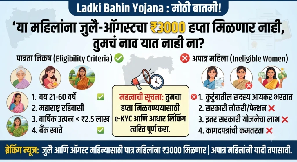 Ladki Bahin Yojana july hafta